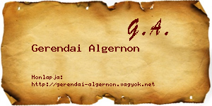 Gerendai Algernon névjegykártya